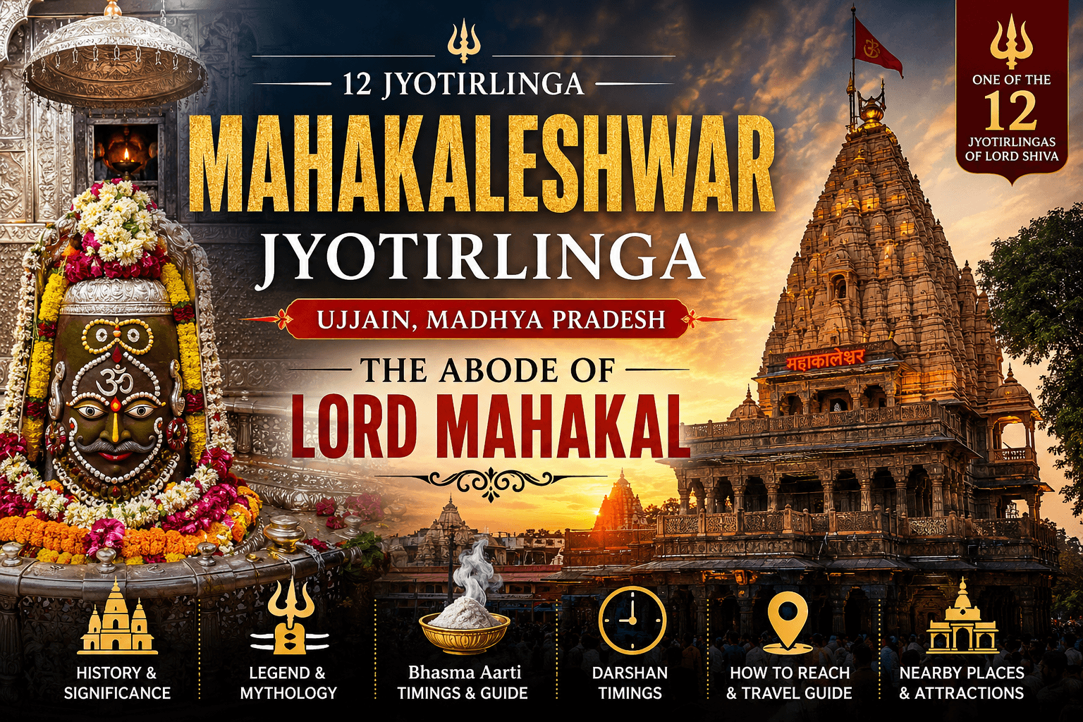 Mahakaleshwar Jyotirlinga (Mahakal Mandir Ujjain) – History, Darshan, Bhasma Aarti, Timings & Complete Guide