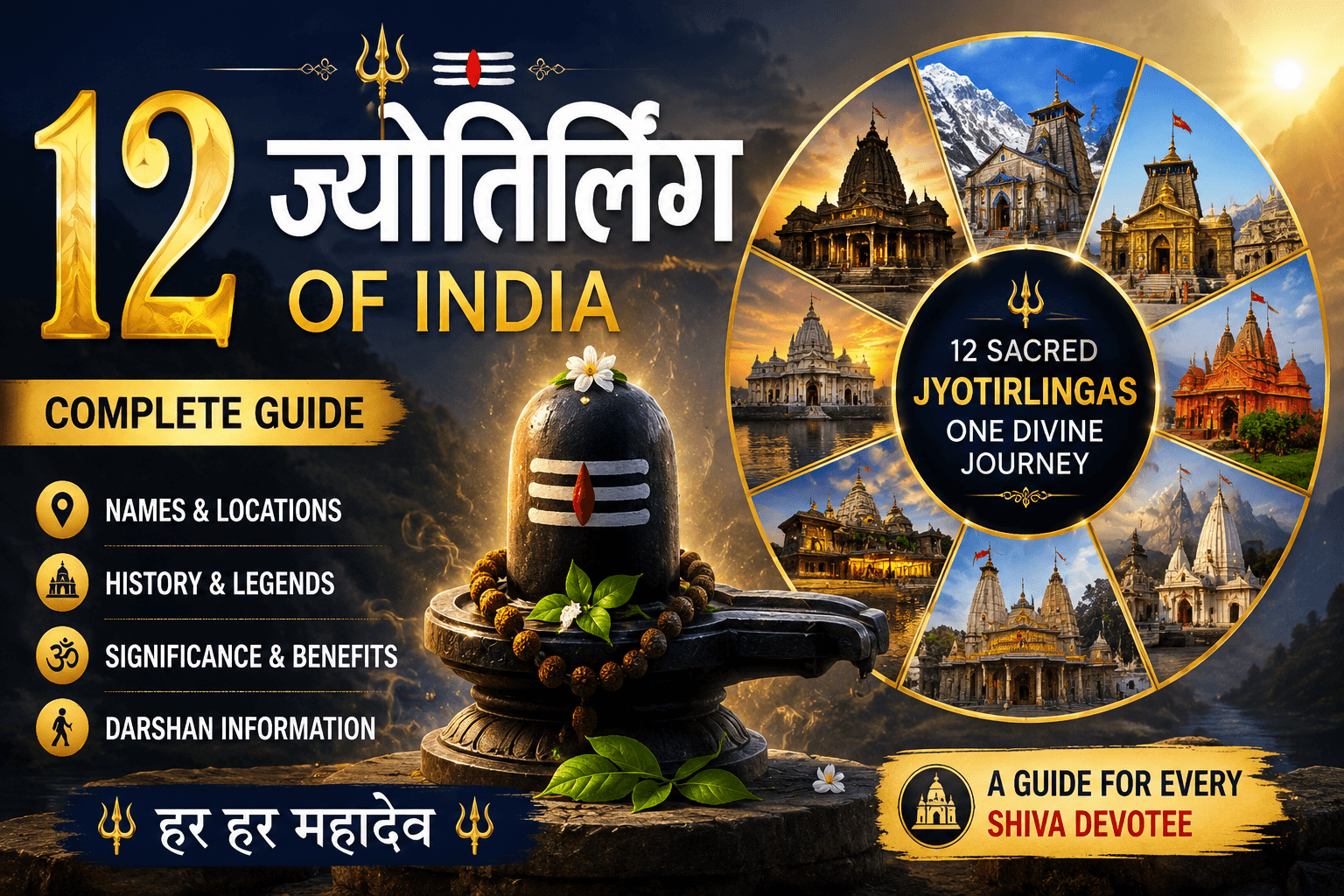 12 Jyotirlingas of India: Complete Guide to Lord Shiva’s Sacred Shrines
